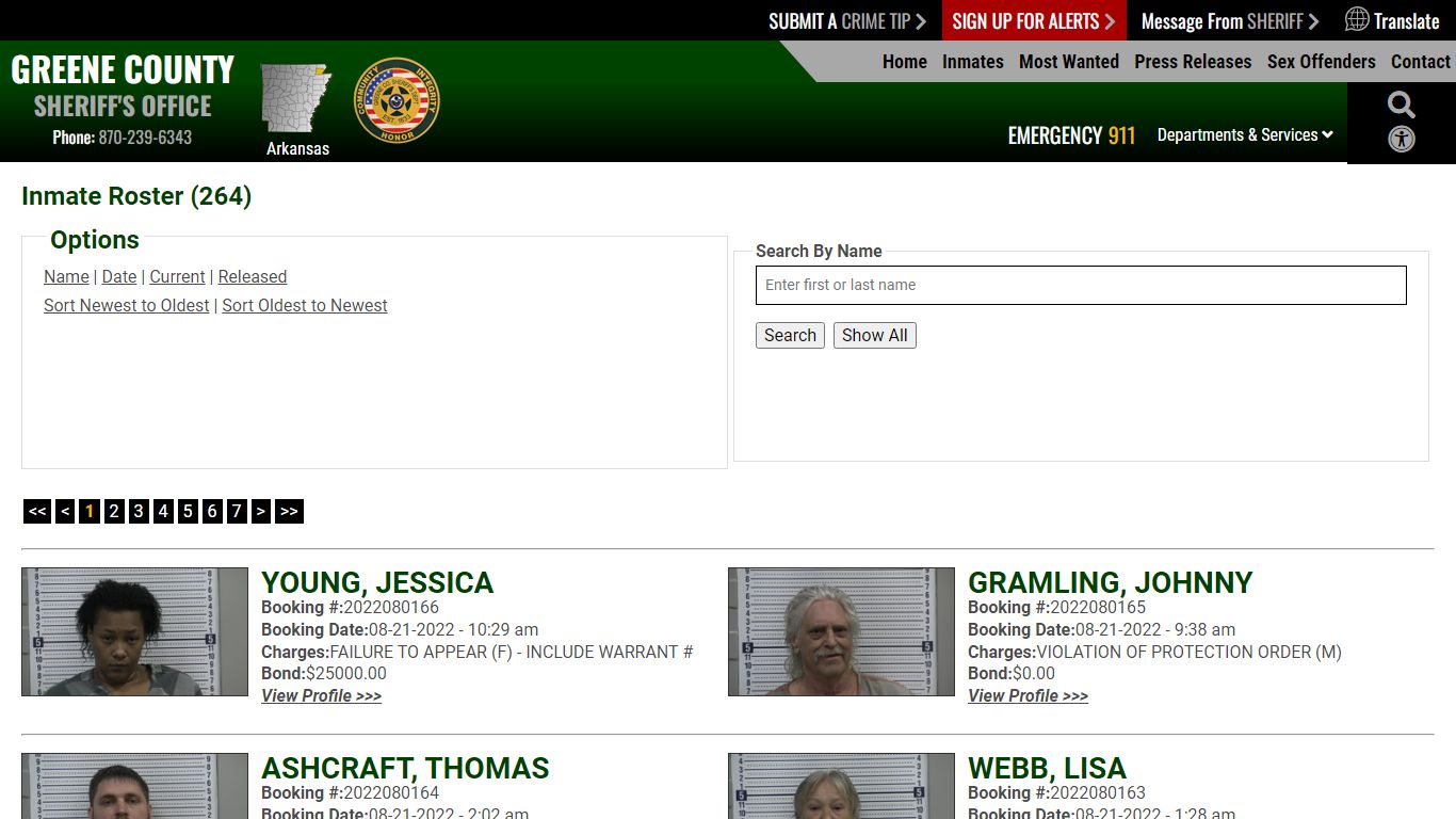 Inmate Roster - Current Inmates Booking Date Descending - Greene County ...